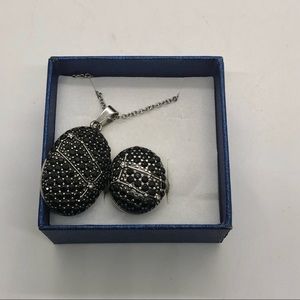 Black Spinel Zodiac Gemini Necklace Ring Gift Set Ring Size 8 and 20” Necklace